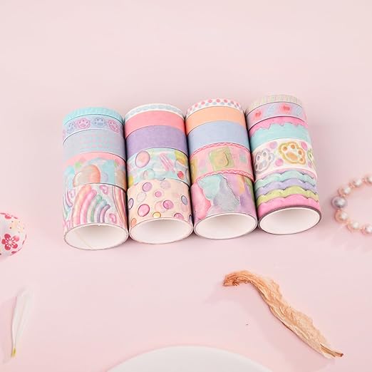 MAFELOE Washi Tape Set, Decorative Adhesive Supplies for Scrapbook, Arts & Crafts, 2 Meters Long 20 Rolls- Cute Series Suit-TGXL
