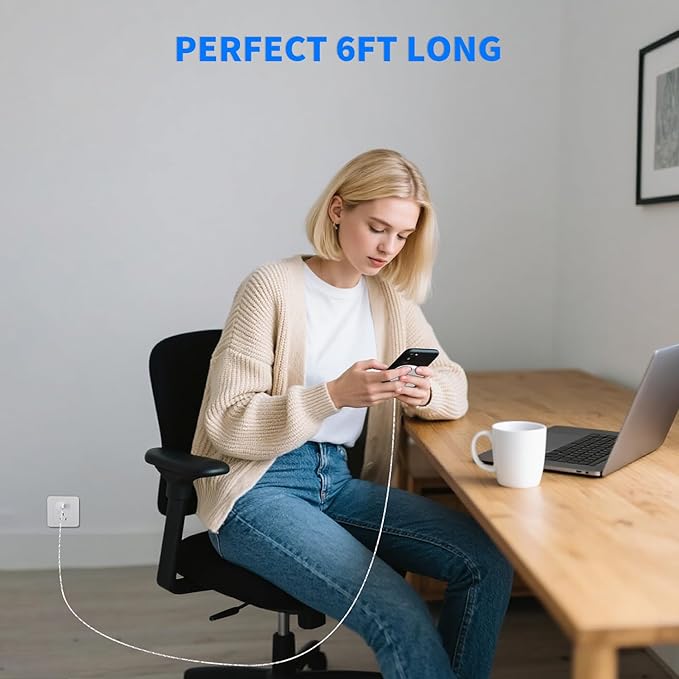 25W Magnetic Wireless Charger for iPhone 17 16 Fast Charging[Apple MFi Certified]6FT Qi2.2 Certified 35W USB-C Adapter Mag Safe Fast Charging Pad for iPhone 17 Pro Max/17 Pro/16/15/14,Mag-Safe Charger
