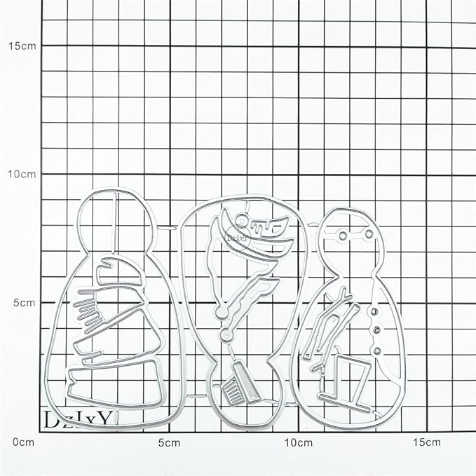 DzIxY Christmas Patchwork Snowman Scarf and Hat Metal Cutting Dies for Card Making Kit Embossing Paper Die Cuts Set Scrapbook Stencils Supplies Machine Templates