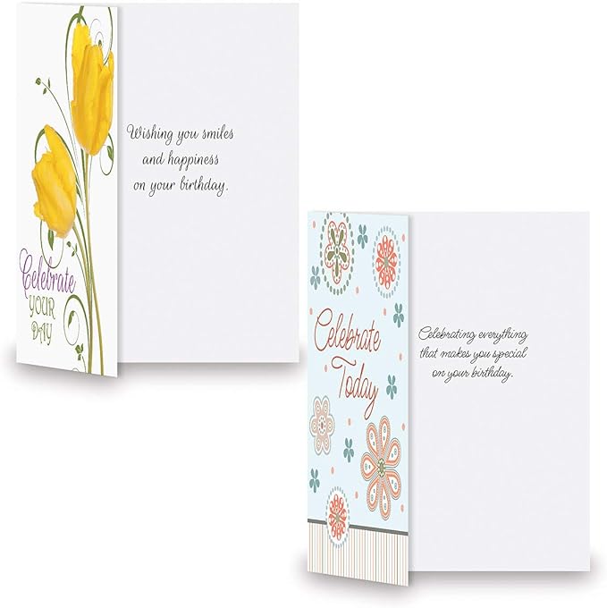 Current Mega Birthday Greeting Cards Value Pack – Set of 40 (20 Designs) Bulk Assortment, Large 5 x 7 inches, Envelopes Included