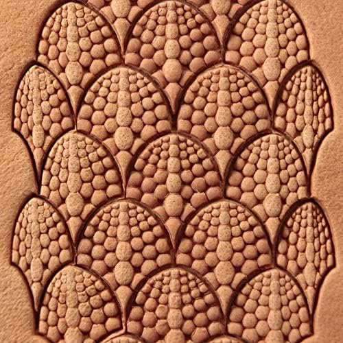 DandS ltd Leather Stamp Tool Kit, Dragon Scale, Professional Steel Craft Tool for Leatherworking, Embossing, Carving & Stamping Leather Projects, Belts & DIY Projects Compatible with Mallet #392KIT