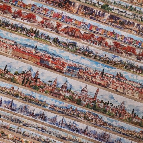 32 Rolls Vintage Washi Tape Set, European Cityscapes with Architectures & Scenery, Writable Decorative Tapes for Scrapbooking, Junk Journal Bullet Journal Supplies 8-50mm Wide, Artistic Adhesive Tape - Image 6