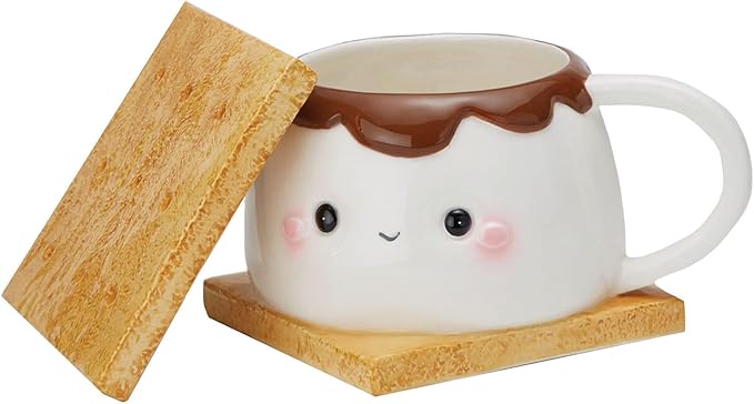 Streamline Imagined 1 X Marshmallow S'more Coffee Mug With Lid