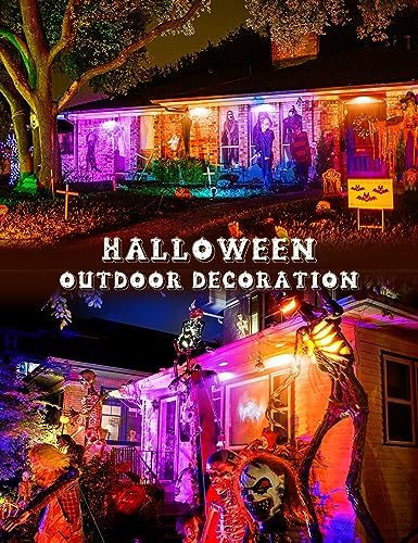 JandCase Halloween Orange Purple LED Light Bulbs Outdoor Decor[4 Pack] - Image 3