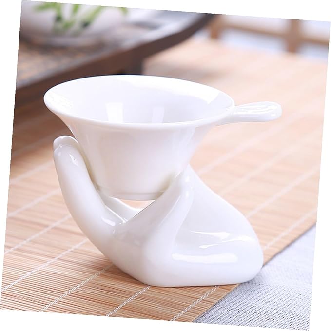 2 Sets Ceramic Tea Strainers White Tea Filters Infuser Filters Clean and Giving
