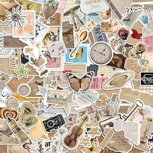 300 Pcs Vintage Stickers, Junk Journal Supplies, Cute Stickers for Journaling Supplies, Junk Journal Supplies, DIY Paper Crafts, Water Bottle Laptop Computer by SLAPAFLIFE