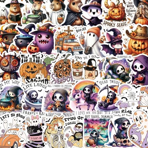 131 Pcs Cute Spooky Halloween Stickers for Journaling & Scrapbooking – Vintage Aesthetic Matte Planner Decals, No-Residue Craft Supplies for Adults, Teens & Junk Journal Lovers by JUNKJWBZ%7CPeelStickInspir