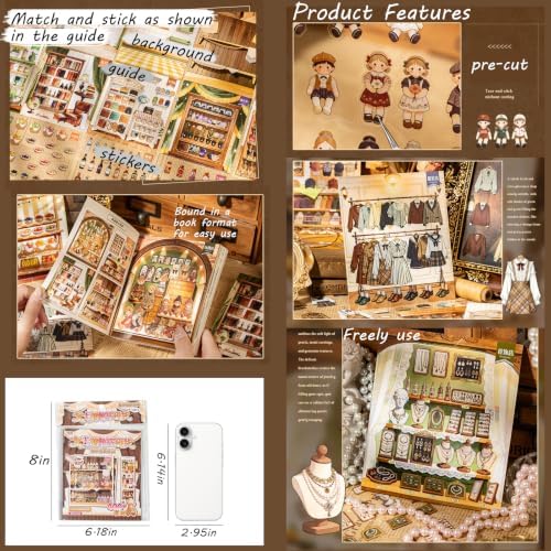 3D Sticker Scene for Adults, Vintage Scene Sticker Book for Therapy - Image 6
