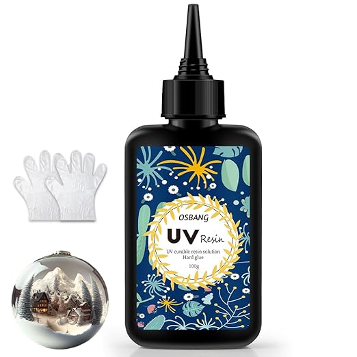 Crystal Clear Hard UV Resin Upgraded Formula Ultraviolet Fast Curing for Jewelry Making Craft Decoration, Hard Transparent Glue Solar Cure Sunlight Activated Resin Casting & Coating（100g）