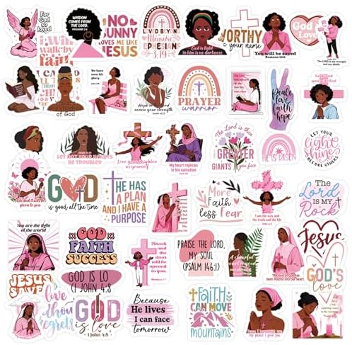 100 Pcs Christian Prayer Board Stickers, Jesus Sticker for Water Bottles Laptop Scrapbook Journaling Planner, Bible Study Vision Board Supplies Christian Easter Gifts - Image 2