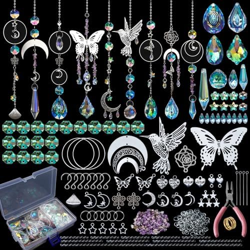 DIY Suncatchers Kit, 400pcs Sun Catchers Supplies Art and Crafts for Adults by HYBEADS