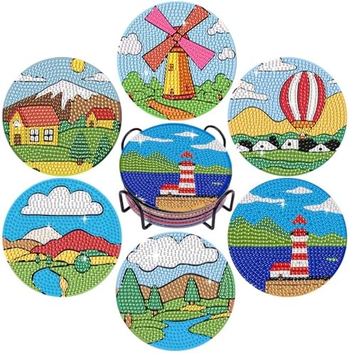 Leatrice 6PCS Diamond Art Coasters Small Diamond Painting Kits for Adults by Leatrice20240713