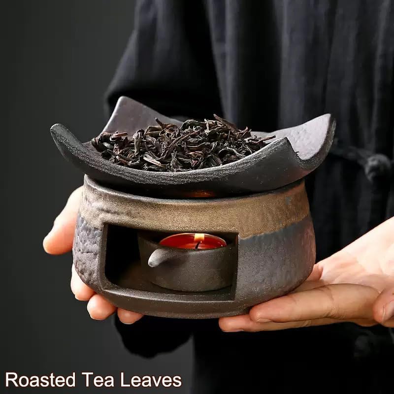 Ceramic Aromatherapy Burner — Candle Warmer for Herb, Natural Oil Fragrance Diffuser & Teapot Warmer, for Home Fragrance, Meditation, and Relaxation (E8-Little Cat Pattern Stove) - Image 3