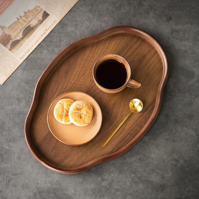 Cloud Shaped Wooden Serving Tray for Restaurant Jewelry Tray Keys Perfume and Accessories Tea Tray Fruit Dish by Unknown