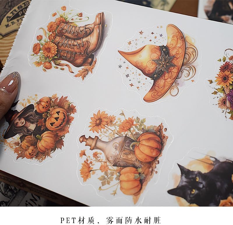 Alideco 20pcs Vintage Scrapbook Stickers Europe and The United States Figure Flowers Sticker Book for Adults Sticker journaling Stickers for Scrapbooking (heizongbiji) - Image 6
