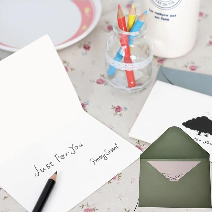 40 Pack Thank You Blank Note Cards, Elegant Floral Design Blank Greeting Card, with Envelopes & Stickers, For All Occason party, 6 x 3.9 in