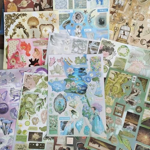 Japanese Sticker Book for Journal Supplies, Vintage Stickers for Journaling - Image 5