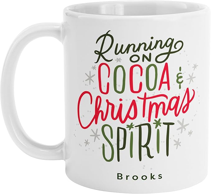 Let's Make Memories Personalized Mug - Festive Ceramic Coffee Mug for Christmas - Stocking Stuffer For Family, Friends, Neighbors - Microwave and Dishwasher Safe - Christmas Spirit - 11 oz.