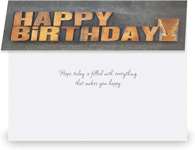 Current Playful Type Birthday Greeting Cards Value Pack - Set of 20, 10 Unique Designs, Large 5 x 7 Inch Cards, Sentiments Inside, Envelopes Included