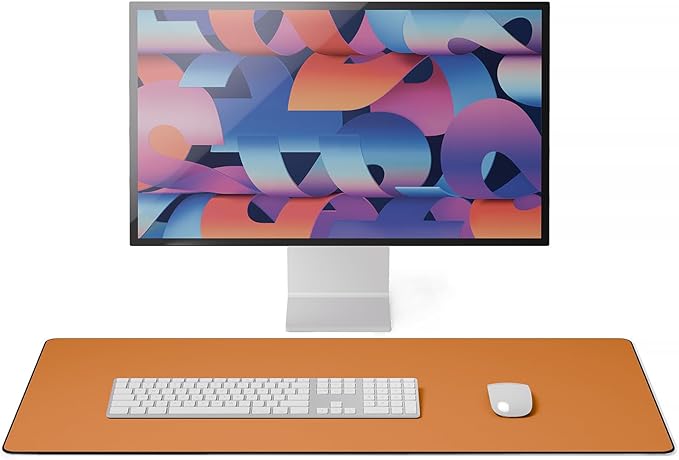 Jotsome Leather Desk Mat, Non-Slip Desk Blotter Pad - Desk Protector for Office, Home, Laptop, and Desktop, Gift for The Holidays or Christmas (Tan, 34" x 17")
