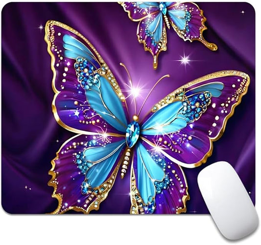 Dark Butterfly Texture Mouse pad, Square Waterproof and Anti Slip Mouse pad for Office laptops