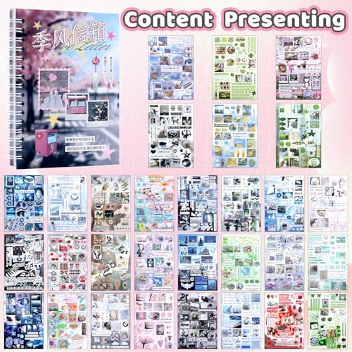 800Pcs Japanese Sticker Book for Journaling Adult, Cute Scrapbook Stickers - Image 3