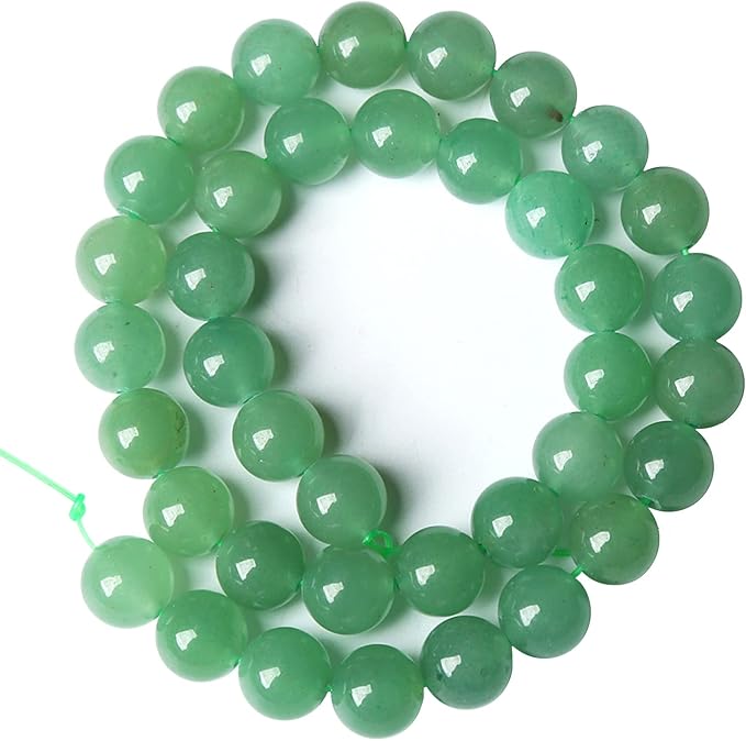 12MM 32PCS Natural Stone Green Aventurine Gemstone Loose Beads for Jewelry Making DIY Bracelet 1 Strand