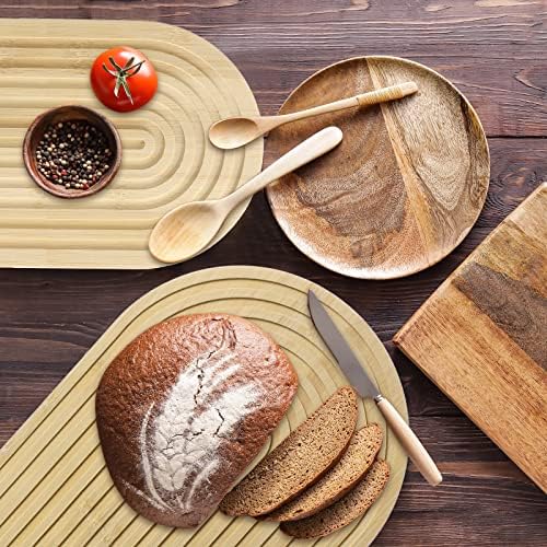 Chunful 2pcs Arch Cutting Board Boho Shelf Decor, Wood Color, Bamboo - Image 5