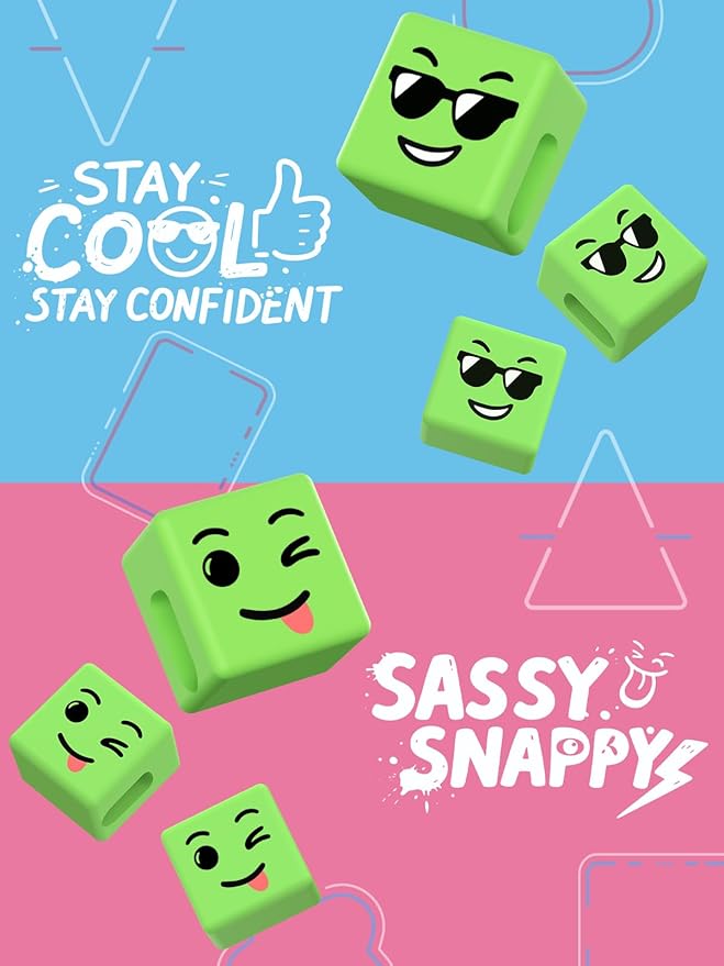 Stocking Stuffers for Teens Girls Boys Adults Cell Phone Holder with Clip: Dual-Sided Mood Cubes Clips for Gesture Phone Stand Desk Accessory Cool Gadget Birthday Gifts for Men Kids Women Christmas