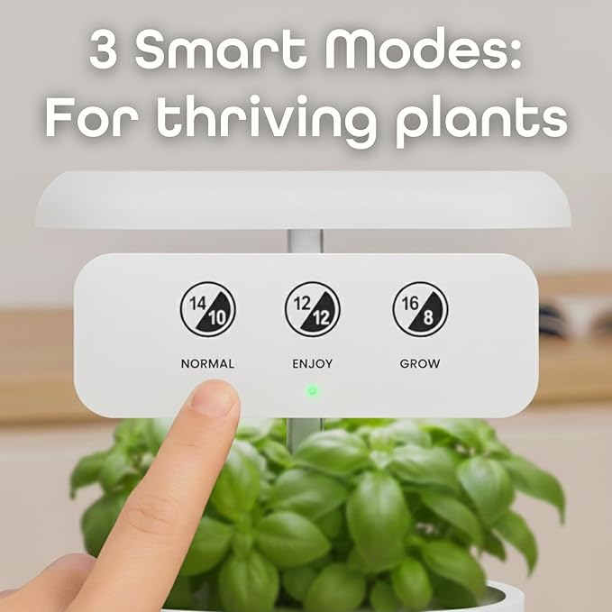 Nouri 7 Pod Smart Garden for Home Cooks | w/Heirloom Basil | Hydroponics Growing System | LED Grow Lights | Indoor Herb Garden Kit | Herb Growing Kit Indoors for Plant Lovers, Gardeners, Kitchen