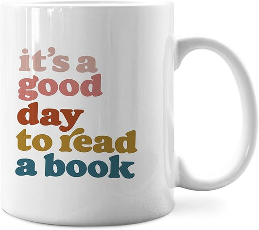 IWXYI Library Coffee Mug - 11oz Ceramic Book Lovers Mug, Teacher & Librarian Gift