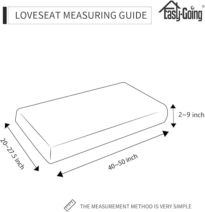 Easy-Going Stretch Loveseat Cushion Cover Sofa Cushion Furniture Protector Sofa Seat Sofa Slipcover Sofa Cover Soft Flexibility with Elastic Bottom(Loveseat Cushion, Coffee)