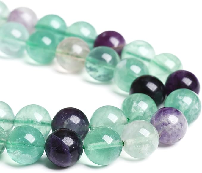 8MM 45PCS Natural Stone Green Fluorite Gemstone Beads for Jewelry Making DIY Bracelet Energy Crystal Healing Power 1 Strand