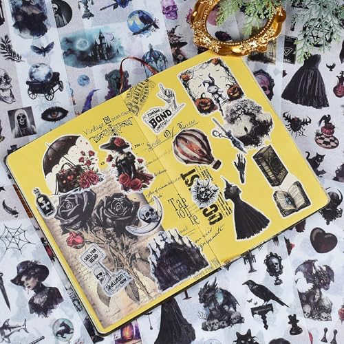 DAPUTOU 550PCS Vintage Scrapbook Stickers Books 24Sheets Vintage Stickers - Image 4