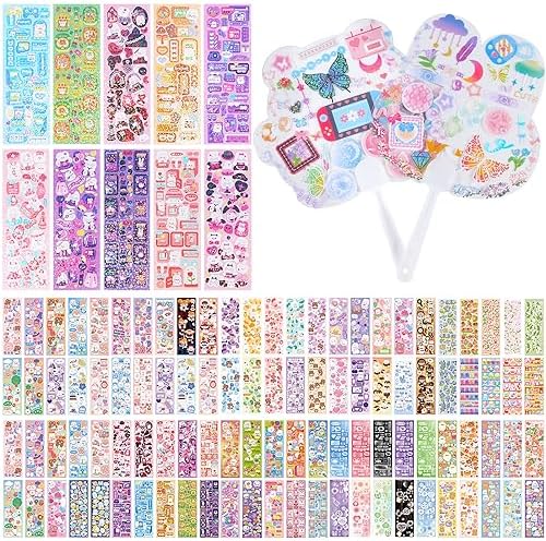 100 Sheets Cute Korean Stickers for Kpop Photocards, Decor Stickers Bulk by Tmtains