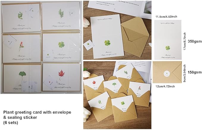 Family Greeting Cards Set 54-in-1, Art Postcards & DIY Stickers for handmade greeting cards set- Thank You, Christmas, 3D Pop-Up Birthday Cards for Mom/Dad/Kids + Floral & Landscape Postcards,350g Premium Paper, Reusable Envelopes (175x110mm)