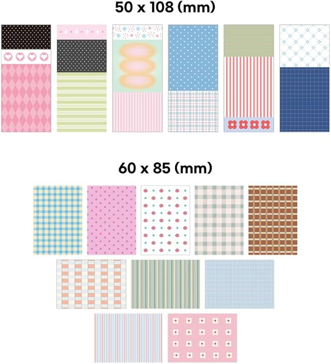 Monolike Plan Pattern Sticker Pack (102Pcs) - Variety Pack, Journal, Scrapbook, Fancy Sticker, Paper