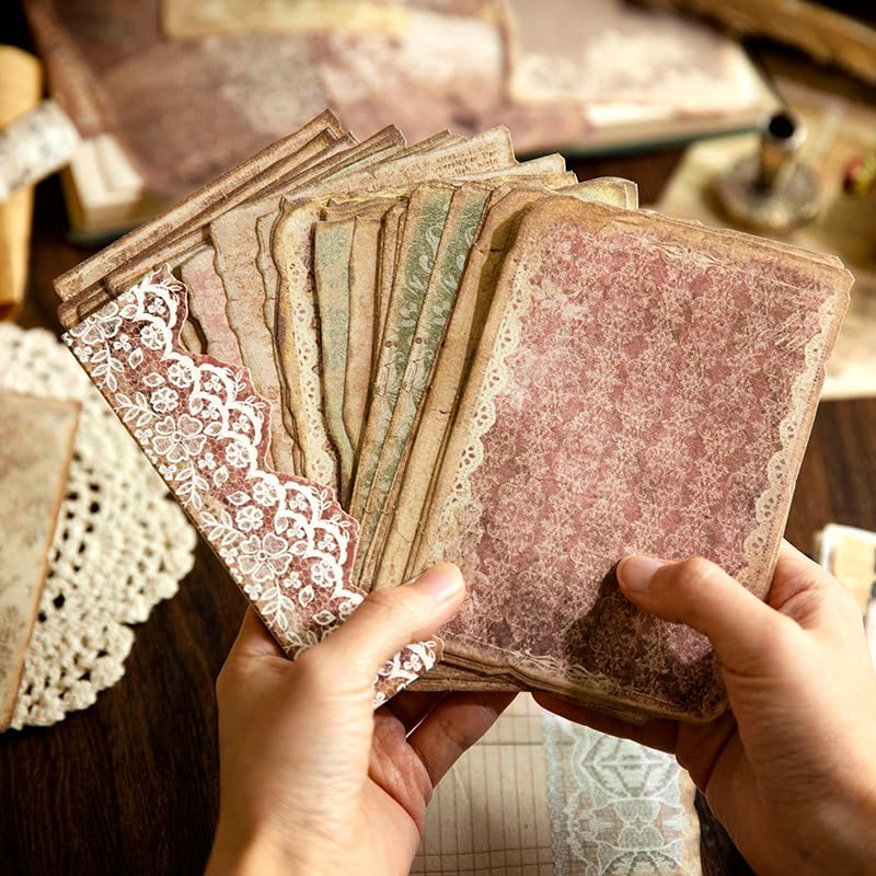 300 Sheets Vintage Scrapbook Paper, Scrapbooking Journaling Supplies Decorative Craft Paper Kits, Ephemera for Junk Journals, Albumn, DIY Crafts Arts - Image 5