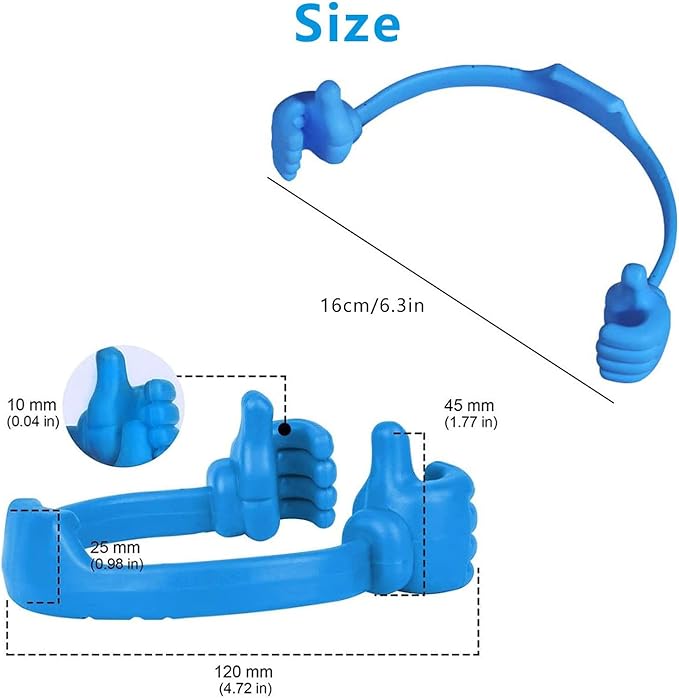 Thumbs Up Cell Phone Holder for Desk for Christmas,Universal Flexible Cell Phone Stand for Tablet Holder, Cellphone Holder Smartphone Stand Holder for iPhone iPad Samsung and More (Black)