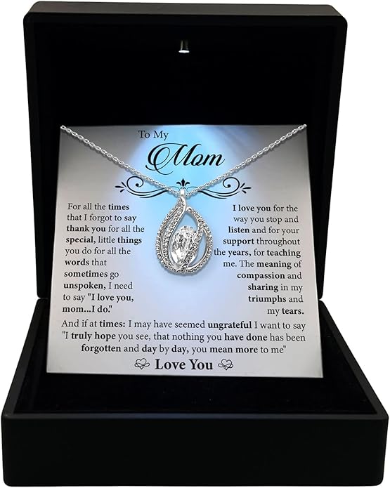 TRYNDI To My Best Mom Necklace for Women - Mom Christmas Gifts from Son, Mothers Day Necklace, Gifts for Birthday, Valentine's Day Jewelry for Mother