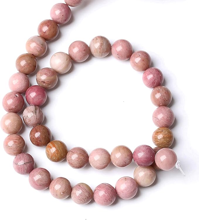 45PCS 8mm AAA Natural Pink Rhodochrosite Beads Stone Round Loose Beads for Jewelry Making DIY Bracelet Necklace 15 Inch,Energy Stone Healing Power (8mm, Rhodochrosite)