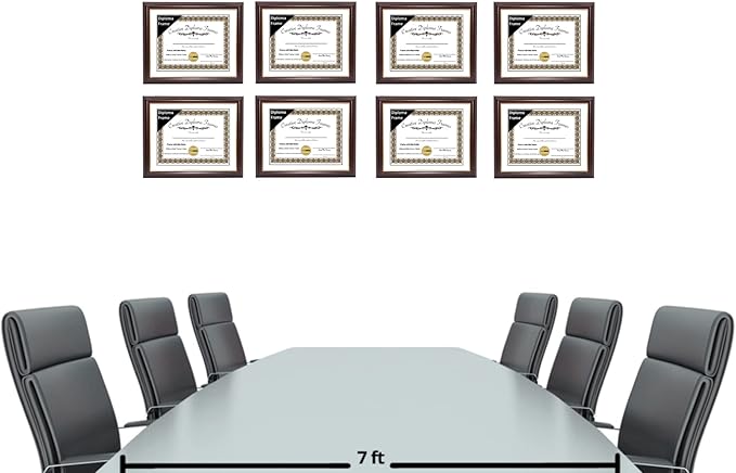 Creative Picture Frames 16x20.5 Mahogany Gold Rim Diploma Frame with White Mat Glass and Installed Wall Hangers | Frame Holds 18x22 Media without Mat