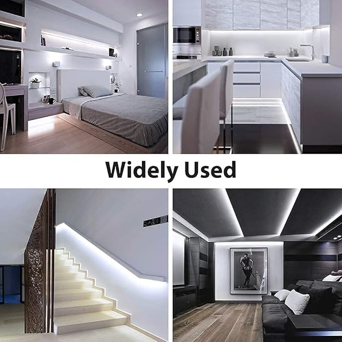 2 Pack White USB Light Strip 5V COB Flexible Strip Light LED Backlight for Bedroom Cabinet Vanity Mirror DIY Lighting (3.28FTx2)