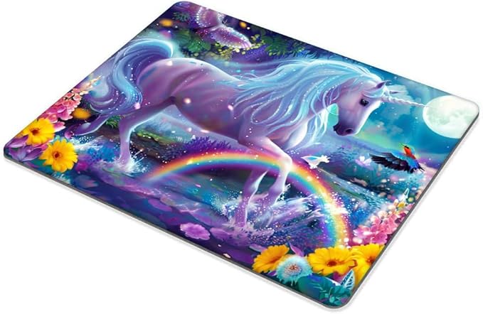 Square Mouse Pad Shining Unicorn,Gaming Mouse Pads for Desk,Soft Computer Waterproof Non-Slip Mouse Mat