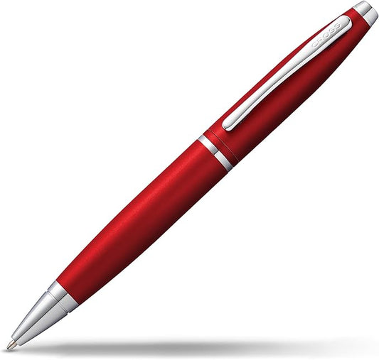 Cross Calais Refillable Ballpoint Pen Presented in a Luxury Gift Box - Medium Point, Black Ink, Matte Metallic Crimson
