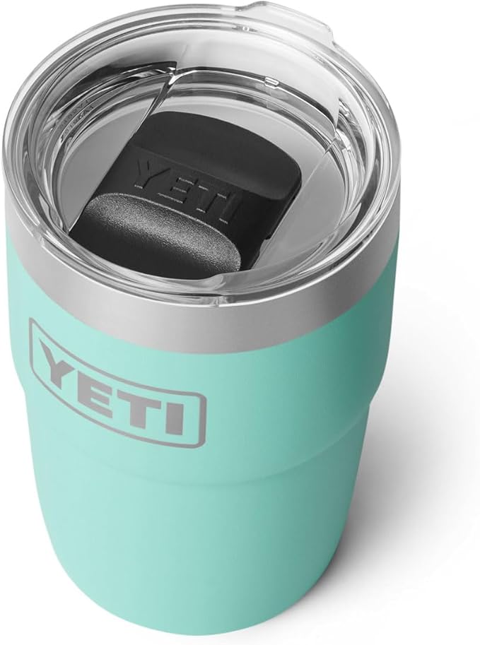 YETI Rambler 8 oz Insulated Coffee Mug with Lid - Stackable Double-Wall Vacuum Insulated Coffee Cup - DuraSip Ceramic Lining - Barista-Friendly Design - Stainless Steel - Dishwasher Safe