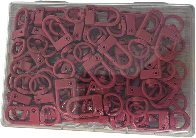 KJML DIY Keychain clip 60pcs Swivel Snap Lobster Claw Keychain Clasps Lanyard Hardware Key Chain Hooks for Bag Charm