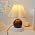 Small Vintage Table Lamp, 11.5'' Wood Grain Cute Mini Bedside Lamp - Image 7