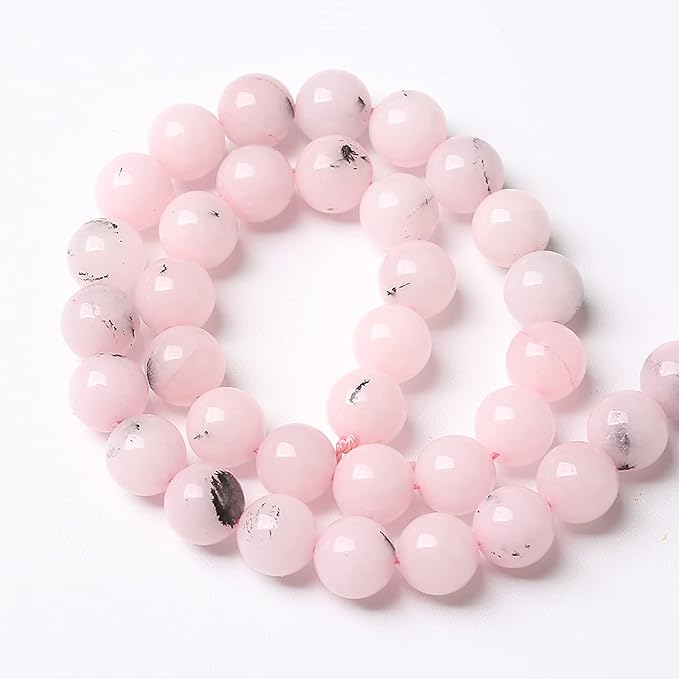 90pcs 4mm Natural Pink Opal Jades Stone Beads Round Loose Spacer Beads for Jewelry Making DIY Bracelets Crystal Energy Healing Power Stone (4mm, Pink Opal Stone)