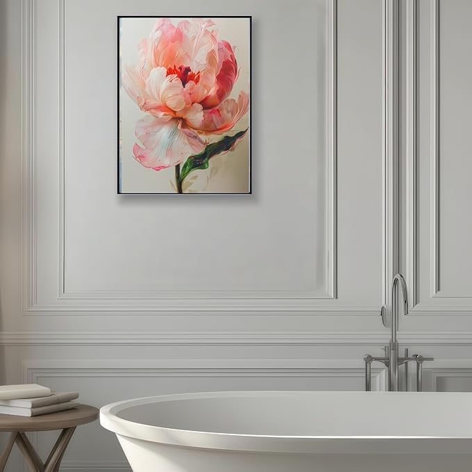 CSZPPQAF Paint by Numbers for Adults Beginner, Flower Paint by Number Kits on Canvas DIY Oil Painting Watercolor Color by Numbers for Home Wall Decor 16X20inch